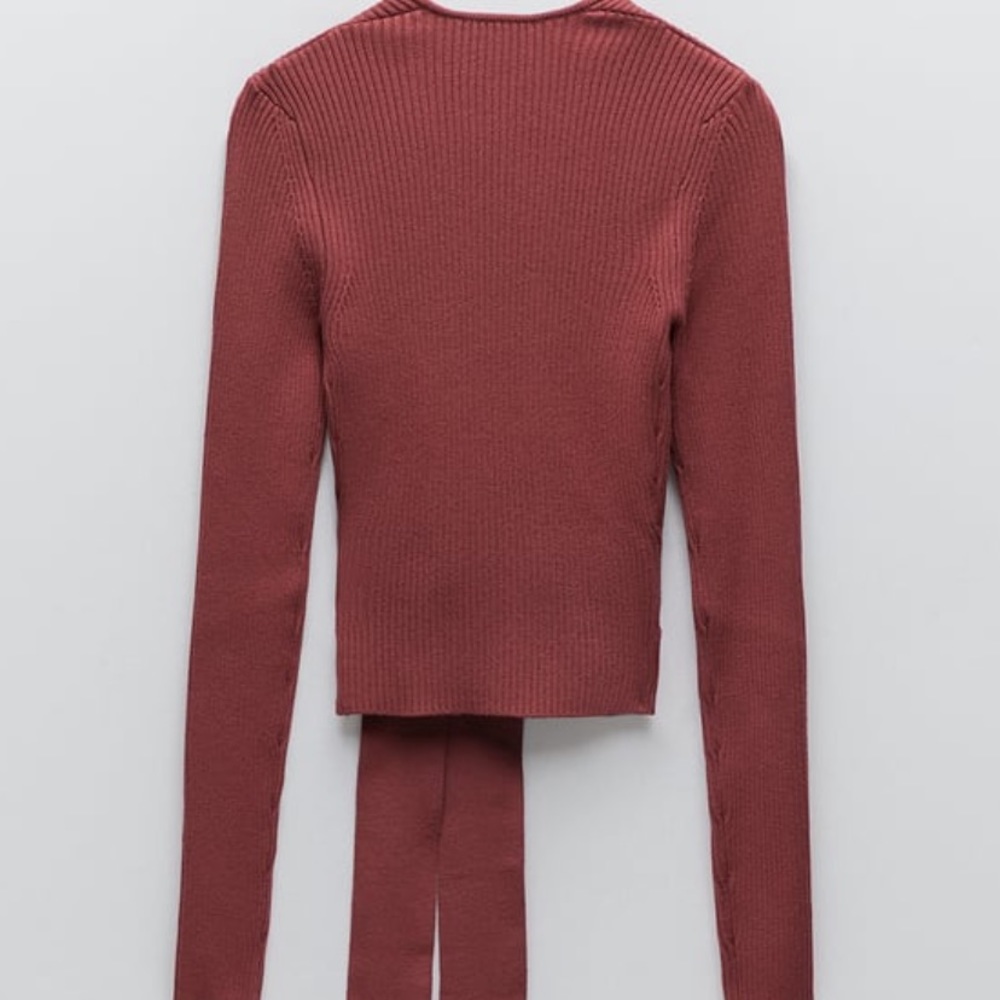 Zara knit wrap top - Picture 2 of 6